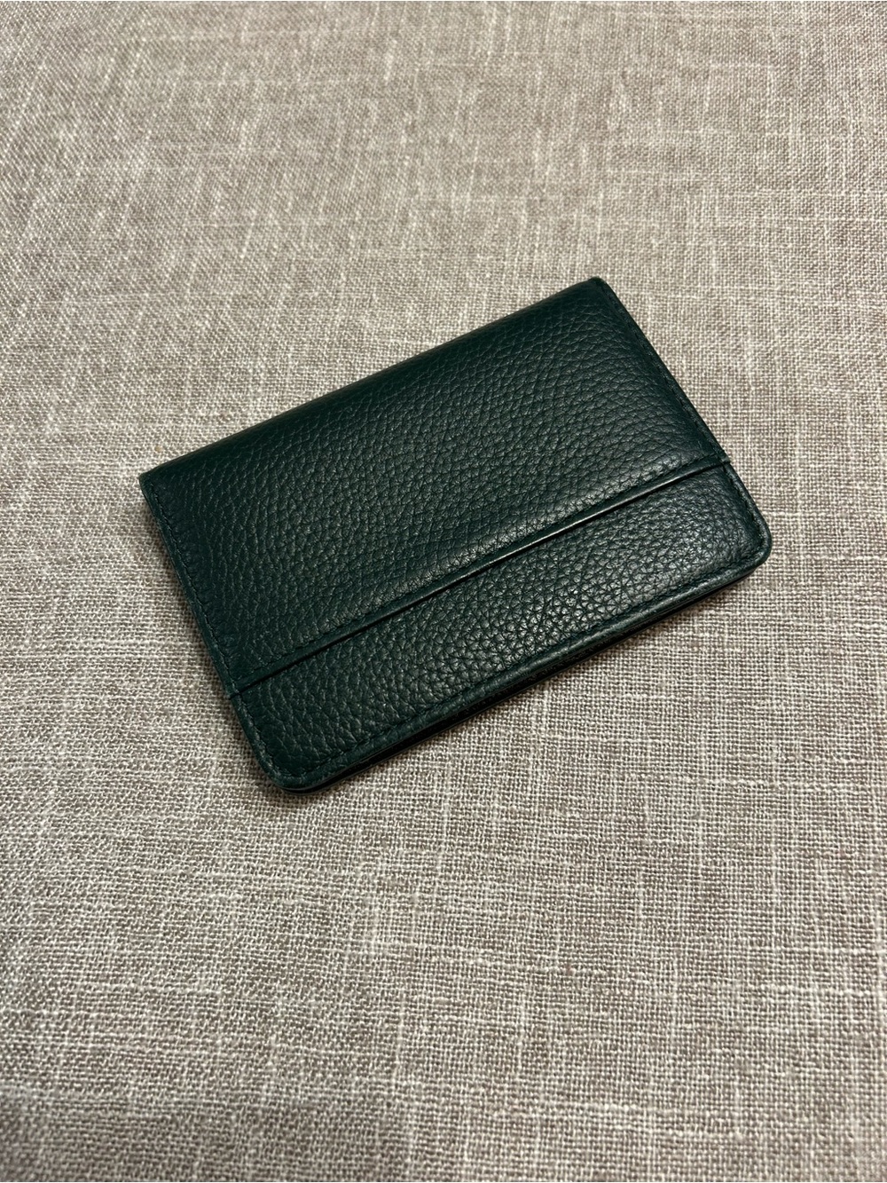Leather Card Holder/Wallet in Dark Green